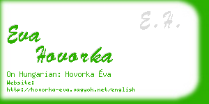 eva hovorka business card